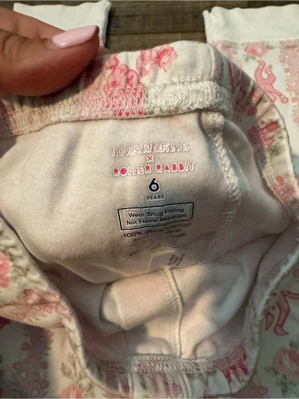 Roller Rabbit Girls White & Pink Floral Kitty Pajama Bottoms
